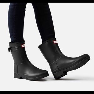 Hunter original tour packable short rain boots.